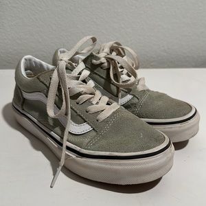 Kids Green Canvas Vans